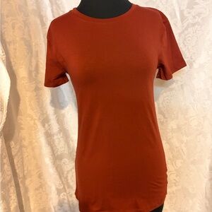 Zenana Outfitters Short-Sleeve Crewneck Tee in Rust